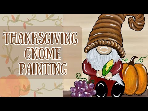 How to Paint a Thanksgiving Gnome | Step by Step Beginner Acrylic Painting Tutorial