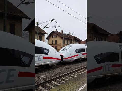 ICE train stopping at Wendlingen #germany #trainlover #train #travel