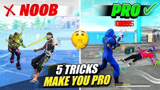 HOW TO BECOME PRO PLAYER IN FREE FIRE 🔥|| TOP 5 PRO TIPS AND TRICKS || FIREEYES GAMING