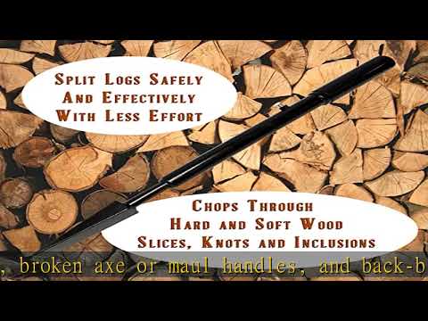 Felled Slide Hammer Manual Log Splitter – 14 LB Wood Splitting Wedge Tool Hand Log Splitter Pump