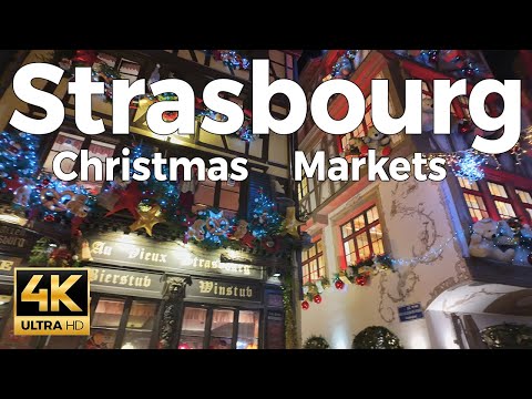 Strasbourg Christmas Markets, France Walking Tour - With Captions