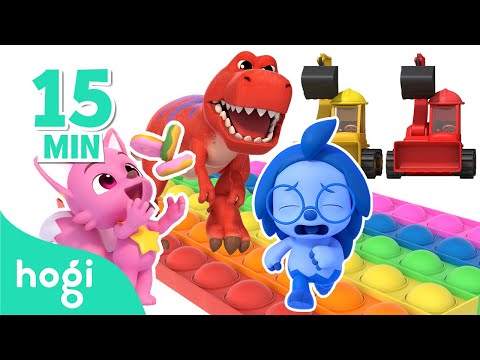 [👍🏻Best 5] Learn Colors with Hogi｜Pop It, Dino Race, Slides, Donuts, Cars｜Hogi Pinkfong