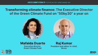 Devex@UNGA79 (Day 2) 14 - The Executive Director of the Green Climate Fund on "50by30" a year on