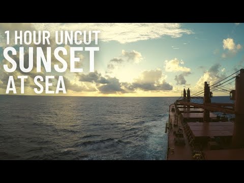 1 HOUR UNCUT VIDEO | SUNSET AT SEA | RELAXATION | EASY WATCHING |