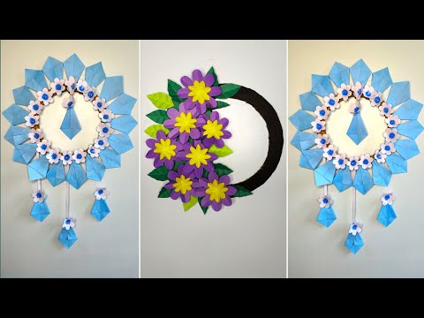 2 Easy and Quick Paper Wall Hanging Ideas / A4 sheet Wall decor / Cardboard Reuse / Room Decor DIY