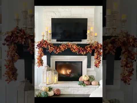 Fireplace fall decor ideas 2024