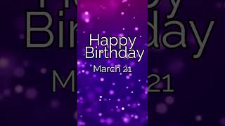 Happy Birthday! March 21 #happybirthday #highvybessociety #marchbirthday #march21