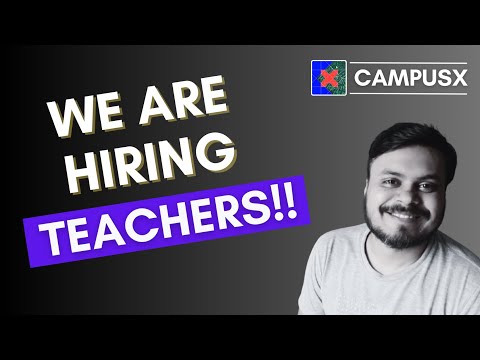 We Are Hiring Data Science Instructors | Remote Work | Opportunities at CampusX