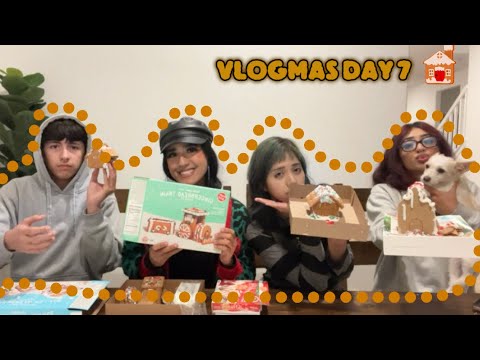 We built gingerbread houses | VLOGMAS DAY 7 🏠