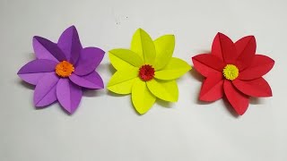 Easy paper flowers | Paper craft ideas | Home decoration ideas | Simple paper crafts