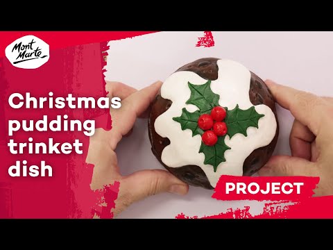 How to make a Christmas pudding trinket dish with air-dry clay