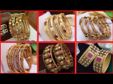 2 Piece Bangle Ethnic Gold Traditional Bangles Party Wear Bangles Jewelry - Etsy India