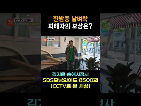 한밤중 날벼락 피해자의 보상은? - 김지윤손해사정사 SBS모닝와이드3부 8500회 출연 [CCTV로 본 세상]