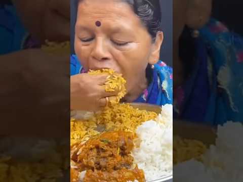 @eating spicy mutton curry with rice 🍚🔥##ytshorts#mukbang