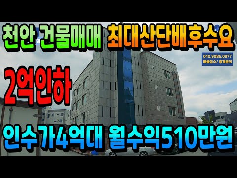 NO.292천안건물매매 인수가4억대 월수익510만원 천안원룸건물 매매가2억 대폭인하 수익형부동산 주인세대 실거주 가능 천안상가주택 아산상가주택 매매 전문 부동산