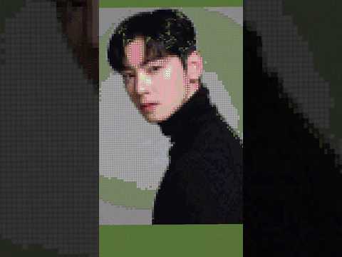 PORTRAITING Cha Eun-woo😱😱 IN MINECRAFT #youtubeshorts #minecraft #minecraftart  #cringememes