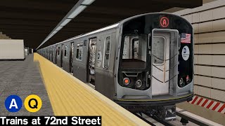 OpenBVE Virtual Railfanning: A and Q Trains at 72th Street - 2nd Avenue