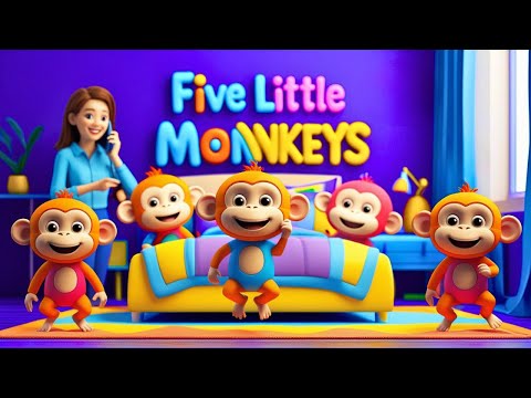 Five Little Monkeys Jumping on the Bed ‖ Fun Nursery Rhyme for Kids ‖ Sing Along Songs