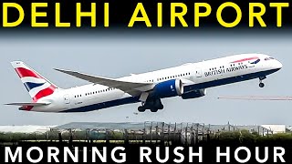 Ultimate DELHI AIRPORT🇮🇳 PLANE SPOTTING compilation - LANDING & TAKEOFF | Morning RUSH HOUR