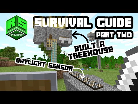 Survival Guide Part 2! Built an AWESOME Treehouse!?! | MINECRAFT