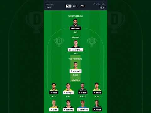 AUS vs PAK Dream11 Prediction | AUS vs PAK 3RD T20I | Dream11 Team Of Today Match | Match Prediction