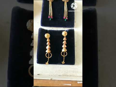 22 carat gold earrings for women daily wear #jewellery #youtubeshorts