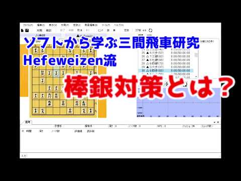 【三間飛車vs棒銀】ソフトから学ぶ棒銀対策とは？【棋譜】