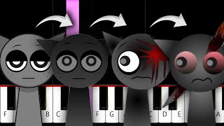 Gray in 4 Phases (Incredibox SPRUNKI) - Piano Tutorial