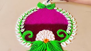 🌠Quick And Simple Rangoli Design / 🪔Traditional Indian Rangoli Design / 🌺Easy Rangoli For Beginners🌟