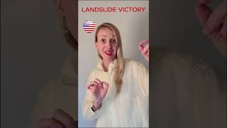 🇺🇸 "What Is a Landslide Victory? | Easy English Lesson on American Election Terms #shorts