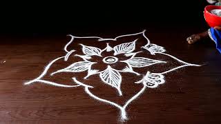 SIMPLE | HOME | KOLAM easy to draw.. | simple kolam | daily kolam | vasugi kolam