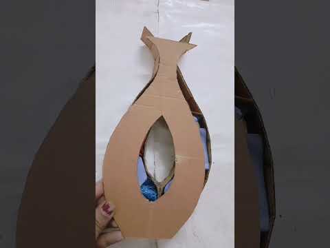 "Cardboard flower pot creation! #DIY #Shorts"