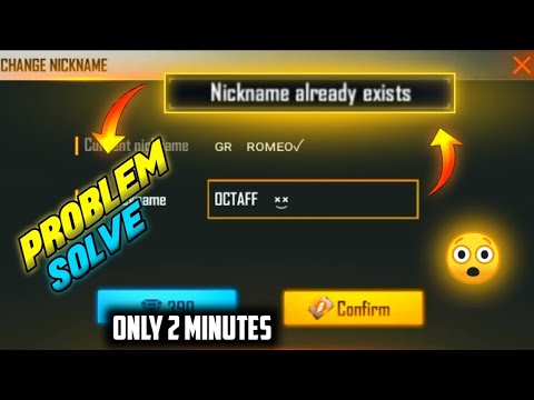 Nicknames already exists problem solve in free fire || How to solve nicknames already exists problem