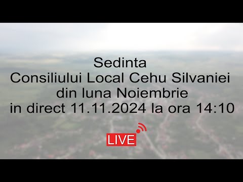 Sedinta Consiliului Local Cehu Silvaniei - 11 Noiembrie 2024