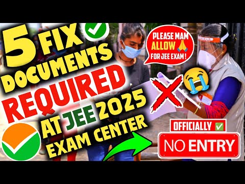 Documents Required For Jee Mains Exam Center ✅| Dress Code For Jee Mains 2025 Girl | Admit Card #jee