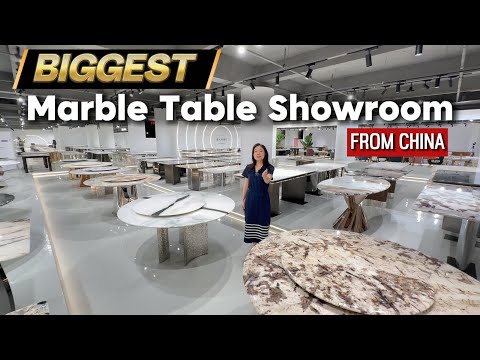 Experience the LARGEST Luxury Marble Dining Table Showroom in China!