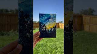 Aesthetic sky painting | easy acrylic painting #varnishing #acrylicpainting #easyartvideo