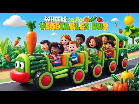 "🎶 Wheels on the Veggie Bus - The Happiest Nursery Rhymes for Kids! 🚍🥕✨"