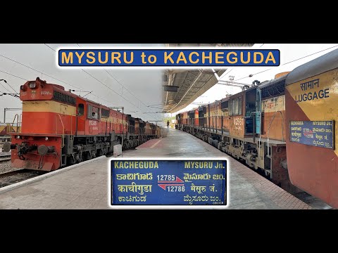 MYSURU to KACHEGUDA : Journey in 12786 Express behind classic ALCO Twins | Indian Railways