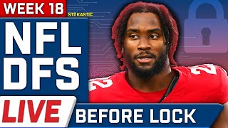 NFL DFS Live Before Lock | Wild Card Playoff NFL DFS Picks for DraftKings & FanDuel