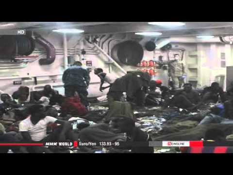 US military ship rescues migrants off Italy