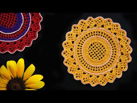 Incredible! Thalposh Design #Beautiful Pattern in round shape #Woolen rumal #Crochet handwork