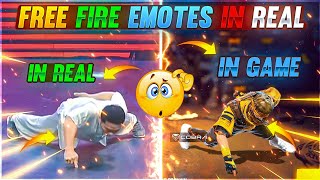 Free Fire All Emotes In Real Life?🤯 #shorts #freefireshorts