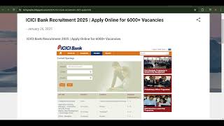 ICICI Bank Recruitment 2025 | Apply Online for 6000+ Vacancies | Latest Bank Jobs