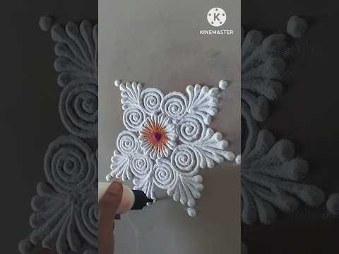 Trending rangoli designs 💙🧡🩵 #sanskarbhartirangoli #rangoli #easyrangoli