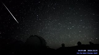 ハワイ・マウナケア星空ライブカメラ 2024年12月31日UTの流星ダイジェスト/Meteors over Maunakea, Hawaii, Dec 31, 2024 UT