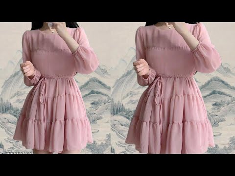 Trending 3 Layer Frock Cutting And Stitching|Designer Frock