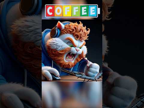 CaseOh Cat Drinks Too Much Coffee #funny #catlover #cartoon