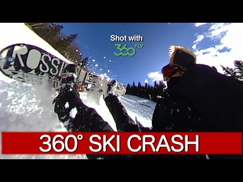 360° ski crash (360Fly cam review)