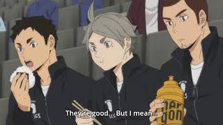 Nekoma vs Kiyokawa ft. Karasuno Mukbang